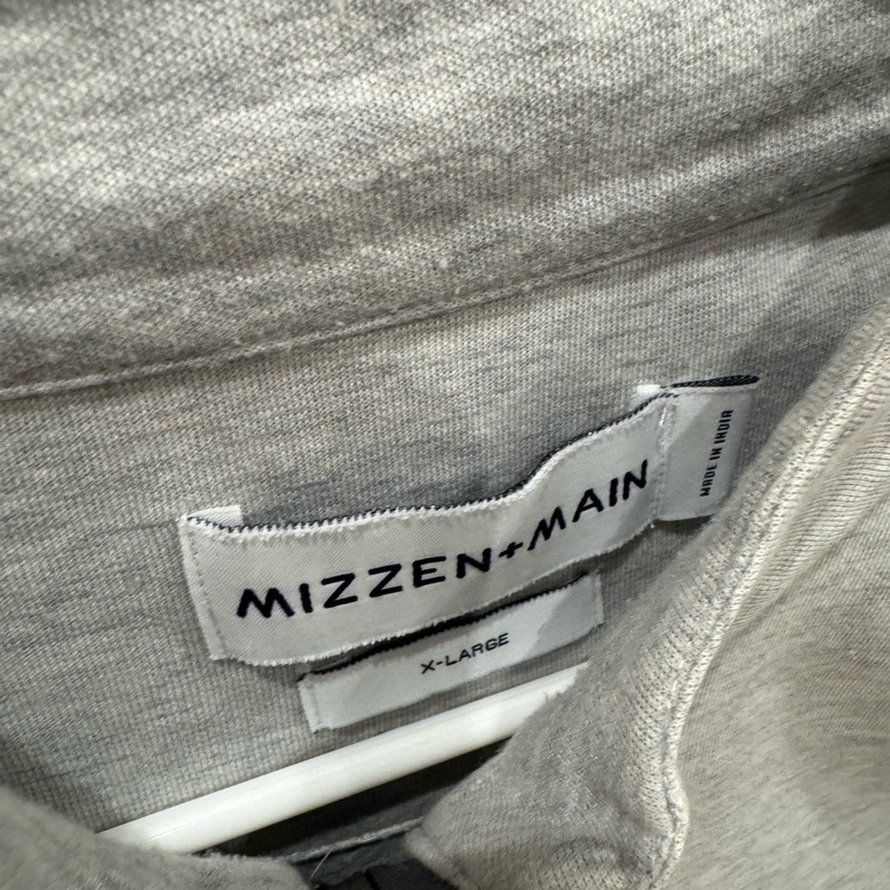 Mizzen+Main Light Gray Zip-Up Sweater - Picture 3 of 3